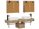 Bathroom Cabinet Set 5 pcs Artisan Oak Engineered Wood 3406334