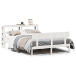 Bed Frame without Mattress White 120x190 cm Small Double Solid Wood Pine 3305789