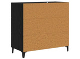 Sideboard Black Oak 69.5 x 34 x 90 cm Engineered Wood and Iron 880844