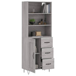 Highboard Grey Sonoma 69.5x34x180 cm Engineered Wood 3190019