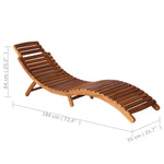 3 Piece Sunlounger with Tea Table Solid Acacia Wood 279160