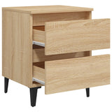 Bed Cabinets 2 pcs Sonoma Oak 40x35x50 cm Engineered Wood 805876
