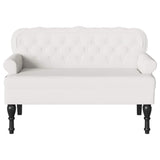 Bench White 119.5 x 64.5 x 75 cm Faux Leather 42019300