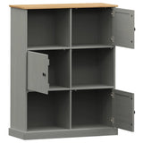 Bookcase VIGO Grey 90x35x114.5 cm Solid Wood Pine 353183
