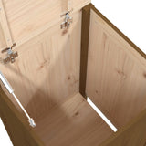Laundry Box Honey Brown 44x44x76 cm Solid Wood Pine 823577