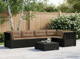 5-Seater Garden Sofa with Cushions Rattan Look PP Anthracite 3444052