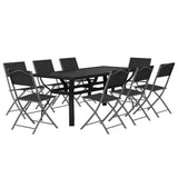 Garden Dining Set Grey and Black 3102921