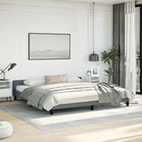 Bed Frame without Mattress Dark Grey King Velvet 347610