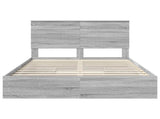 Storage Bed Grey Sonoma 140 x 200 cm Engineered Wood 3411206