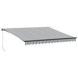 Manual Retractable Awning with LEDs Anthracite&White 400x350 cm 3215809