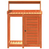 Potting Table with Shelves Brown 82.5x50x109.5 cm Solid Wood Pine 844636
