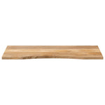 ZNTS Desk Top with Curve 120x60x2.5 cm Solid Wood Rough Mango 370203