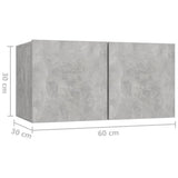 8 Piece TV Cabinet Set Concrete Grey Engineered Wood 3079134