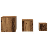 Side Tables 3 pcs Artisan Oak Engineered Wood 856677