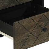 Bedside Cabinet Black 40x33x46 cm Solid Wood Mango 4017682