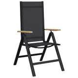 Reclining Garden Chairs 2 pcs Black 58 x 73 x 111.5 cm 42030041