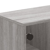 Coffee Table with Glass Doors Grey Sonoma 68.5x50x50 cm 836544