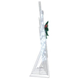 LED Reindeers 7 pcs Silver Fabric 3385891