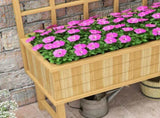 45 x 105cm Wooden Garden Planter, with Trellis - Natural T3398P322119