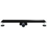 2 in 1 Shower Drain Black 70 cm Stainless Steel 304 42015945