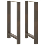 Bar Table Legs Natural Steel 2 pcs 60x cm Steel 4013347