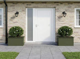 Garden Planter with LED 2 pcs Olive Green 40 x 60 x 40 cm Steel 8008147