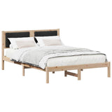 Bed Frame with Upholstered Headboard Black 135 x 190 cm 878271