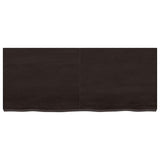 Table Top Dark Brown 120x50x cm Treated Solid Wood Oak 3156437