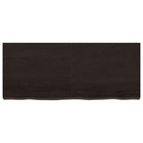 Table Top Dark Brown 120x50x cm Treated Solid Wood Oak 3156437