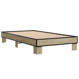 Bed Frame without Mattress Sonoma Oak 75x190 cm Small Single 845878