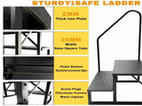 RV Step Stool, 2 Step, Hot Tub Steps with Handrail, Portable Pool, 660Lbs Heavy Duty 26559003