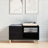 Record Cabinet Black oak 84.5 x 38 x 48 cm Engineered Wood 862866