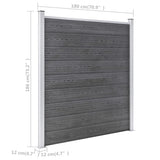 Garden Fence WPC 1391x186 cm Grey 3053231