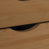 Desk Cabinet Set 2 pcs Honey Brown Solid Pine Wood 3438780