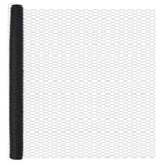 ZNTS Fence Posts 22 pcs U-Channel Grey 150 cm Steel, Hexagon Fence Grey 1.5x100 m Steel 3336942