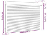 Roller Shutter White 160 x 150 cm Aluminium and Polyurethane 42047062