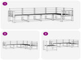 Outdoor Sofa Set 5 pcs White Solid Acacia Wood 3387638