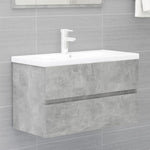 ZNTS Bathroom Furniture Set Concrete Grey Engineered Wood 3071688