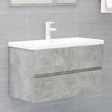 ZNTS Bathroom Furniture Set Concrete Grey Engineered Wood 3071688