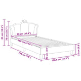 Children's Bed Frame with Headboard Pink 90 x 190 cm PU 42011082