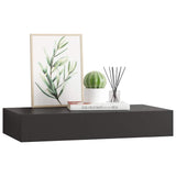 Floating Wall Shelf with Drawer Black 48x25x8 cm 288205