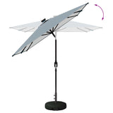 Garden Parasol with LED Lights and Base 200 x 300 cm Polyester 42036248