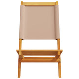 Garden Chairs 2 pcs Taupe Solid Wood Acacia and Fabric 367692