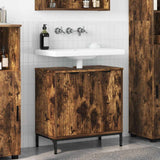 Bathroom Sink Cabinet with Door Smoked Oak 60.5 x 33.5 x 61 cm 883419