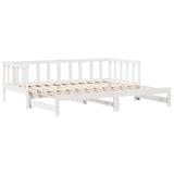 Daybed with Trundle and Drawers without Mattress White 90x200 cm 3302190
