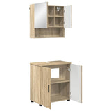 Bathroom Furniture Set 2 pcs Sonoma Oak Engineered wood & Metal 3392935