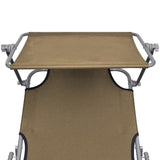 Sunlounger Taupe 47773