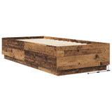 Bed Frame with LED Old Wood 80 x 200 cm Engineered Wood 3429568