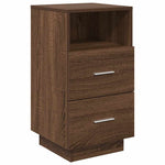 ZNTS Bedside Cabinet with 2 Drawers Brown Oak 36x36x68 cm 858590