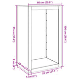 Firewood Rack Black 60x40x100 cm Steel 850989
